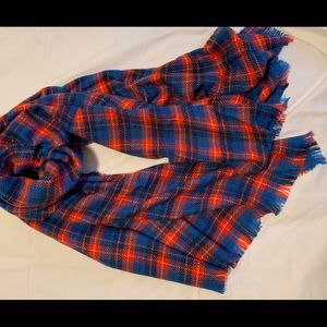 Zara acrylic orange/blue large scarf. Length 80”& width 31” approx. new.…